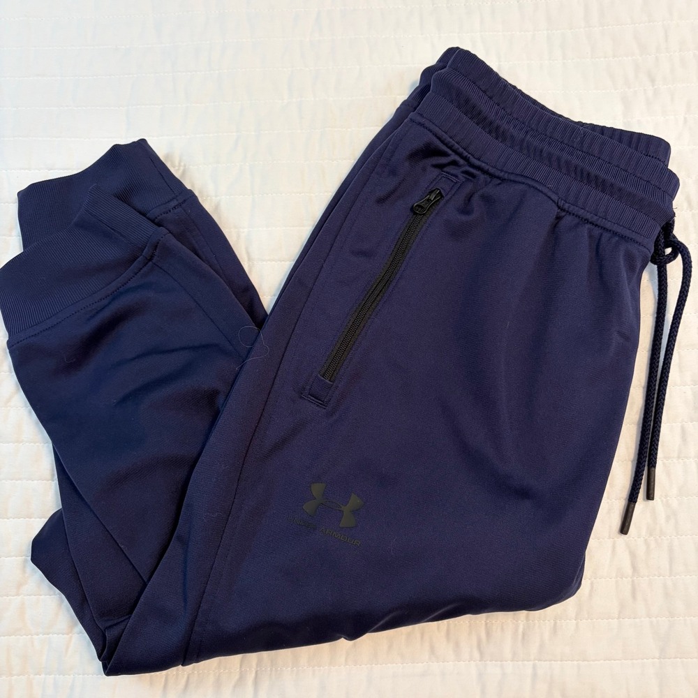 Under Armour Navy Loose Fit Athletic Jogger Sweatpants Womens Medium
